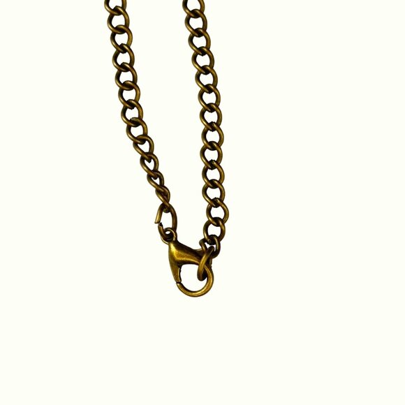 Unique Brass Pocket Watch Intricate Phoenix & Dragon Design NWOT Fantasy Boho Go - Picture 6 of 7